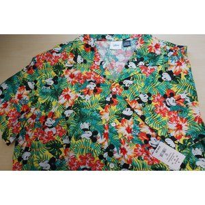 Disney Micky Mouse Hawaiian Floral Shirt Sz XL BRAND NEW